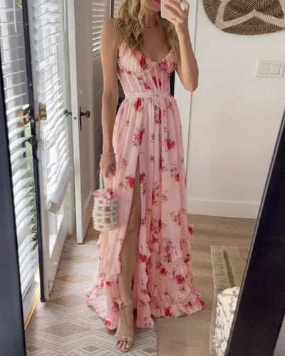 CLARA | Midi Dress with Elegant Floral Pattern
