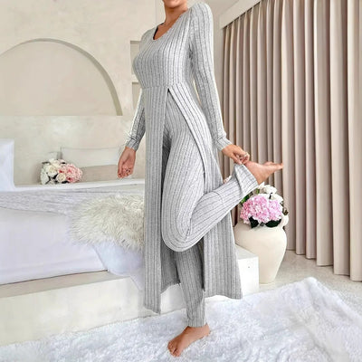 Maya | Elegant Ribbed Two-Piece Set for Women
