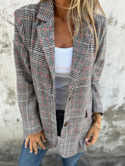 Juliette | Elegant Women's Blazer with Classic Houndstooth Pattern