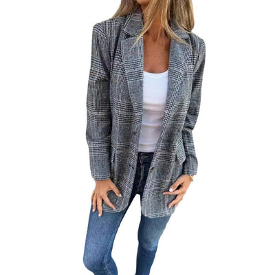 Juliette | Elegant Women's Blazer with Classic Houndstooth Pattern