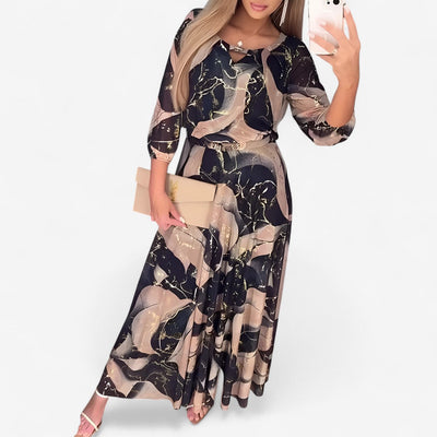 Maya | Stylish Dress with Pattern and Three-Quarter Sleeves