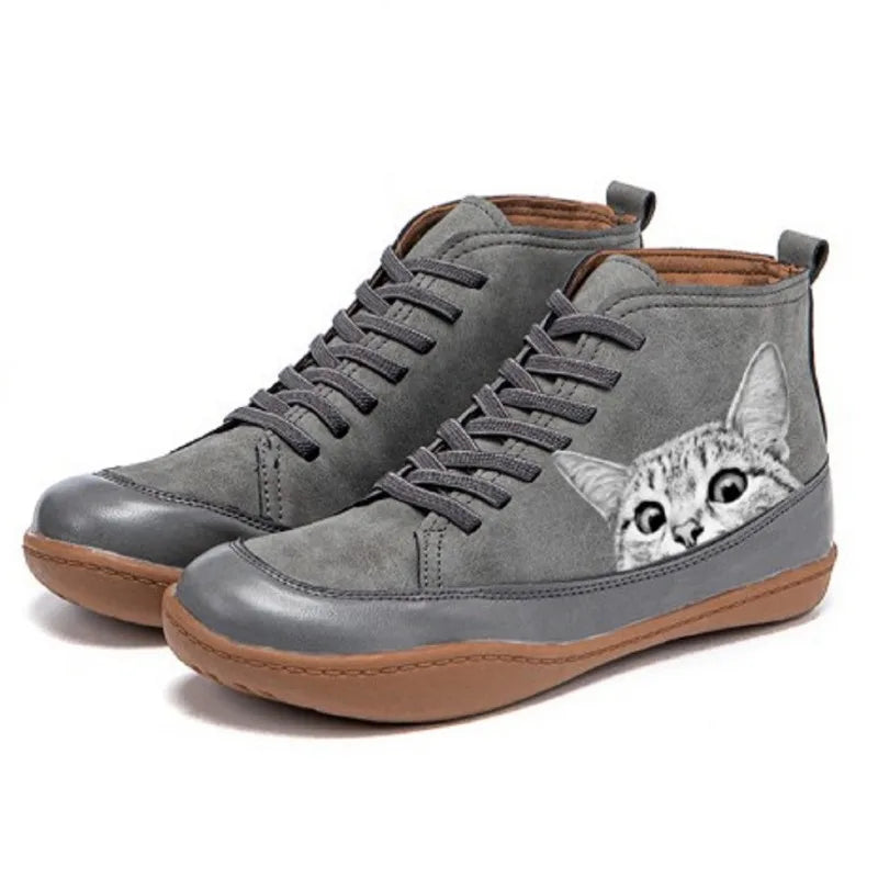 Elowen | Leather Ankle Boots for Cat Lovers