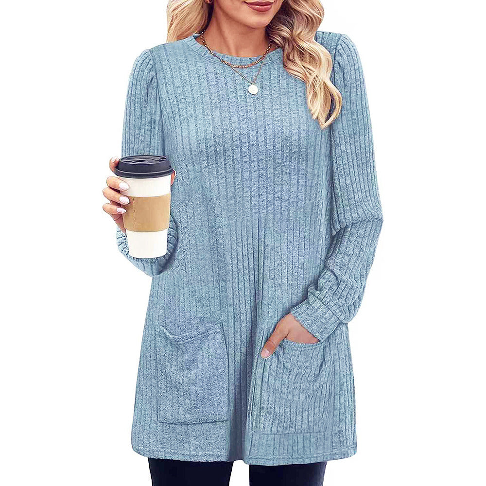 Maya | Classic Long Sleeve Tunic with Practical Pockets