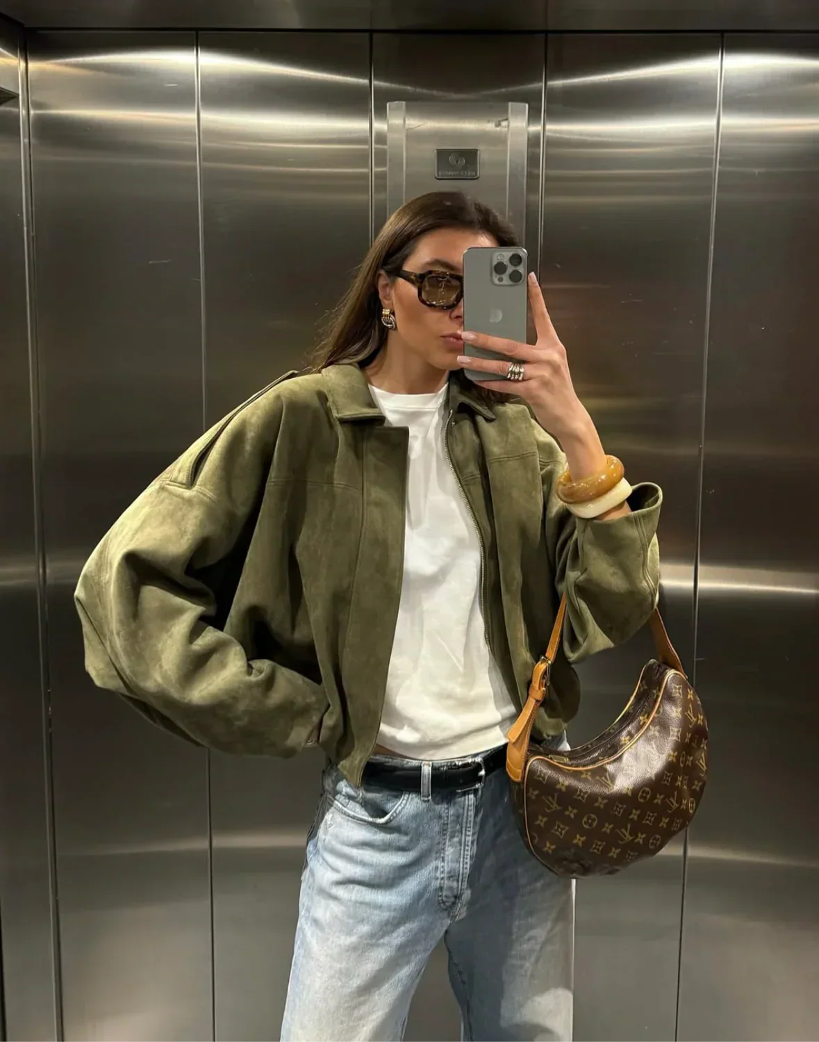 Nora | Stylish Women’s Suede Jacket in Aviator Style