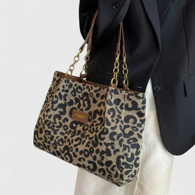 SELENE | Large Bag with Elegant Leopard Pattern