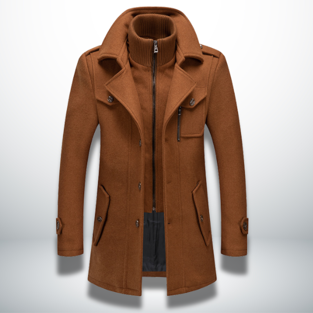 Matteo | Warm Men’s Coat with Refined Texture
