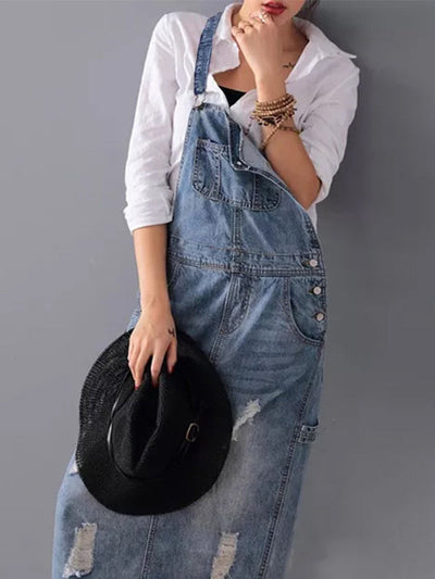 Lila | Denim Overall Dress in Casual Style