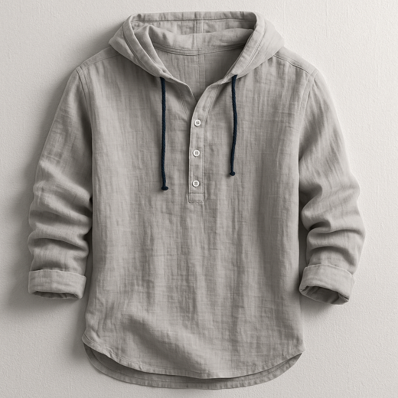 Mael | Elegant Long-Sleeve Shirt with Modern Hoodie