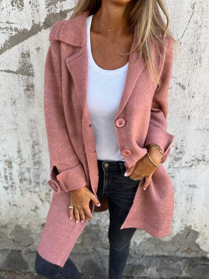 Ivanka | Long Coat with Cuffs in Casual Look
