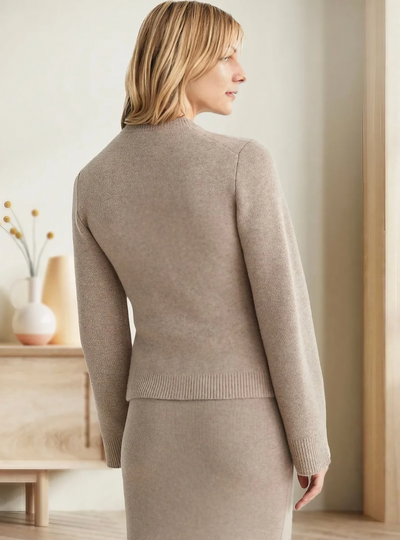 Alice Soft Button Cardigan with Buttons and Pattern