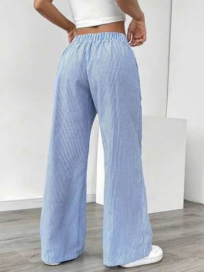 CELESTE | Elegant Striped Pants with Functional Pockets
