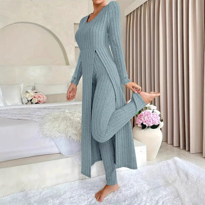 Maya | Elegant Ribbed Two-Piece Set for Women