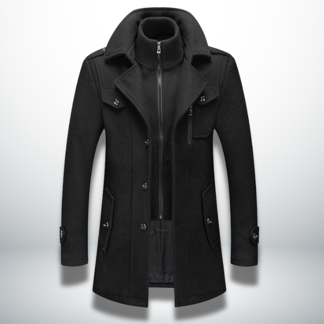 Matteo | Warm Men’s Coat with Refined Texture