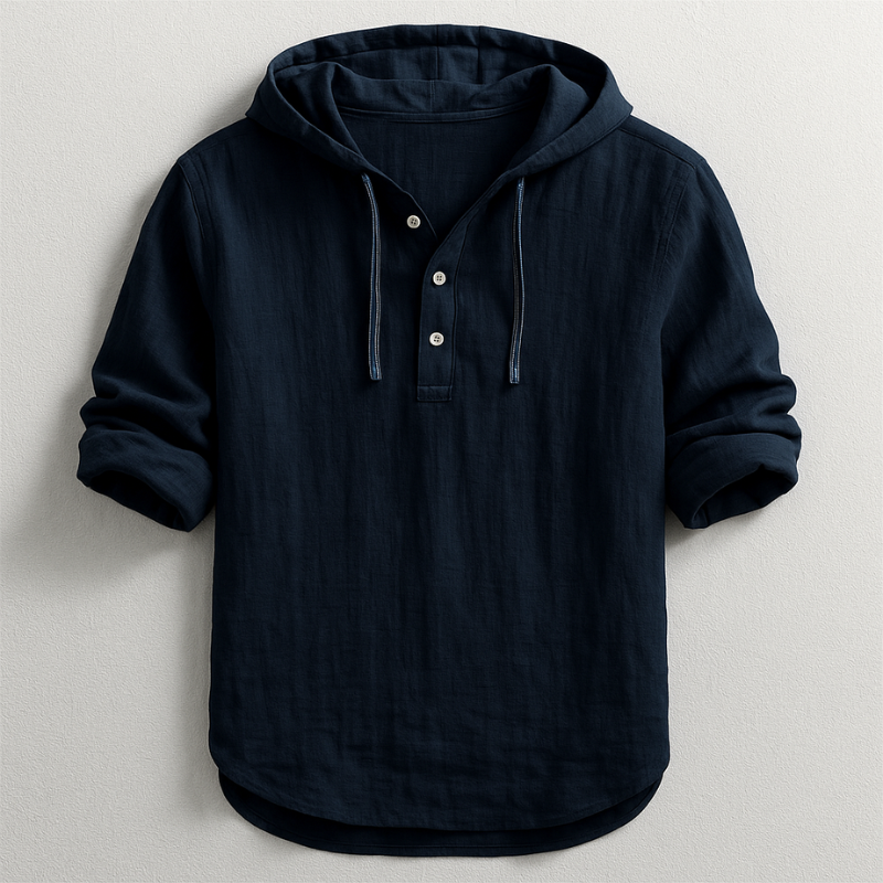 Mael | Elegant Long-Sleeve Shirt with Modern Hoodie