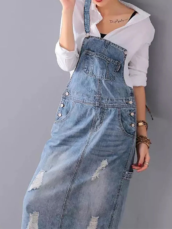 Lila | Denim Overall Dress in Casual Style