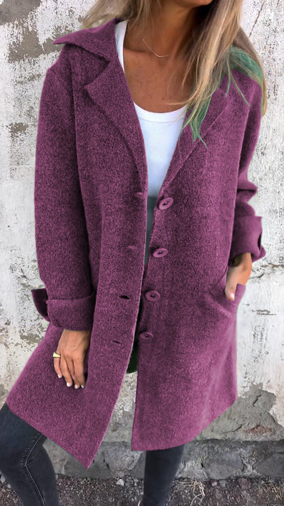 Ivanka | Long Coat with Cuffs in Casual Look