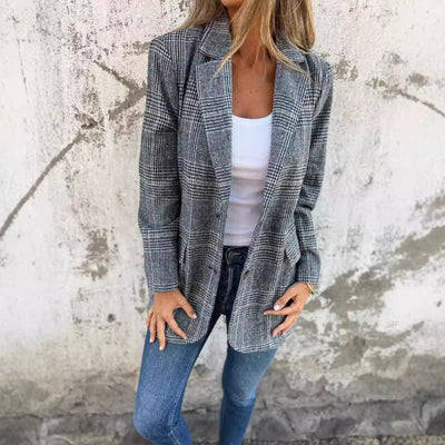 Juliette | Elegant Women's Blazer with Classic Houndstooth Pattern