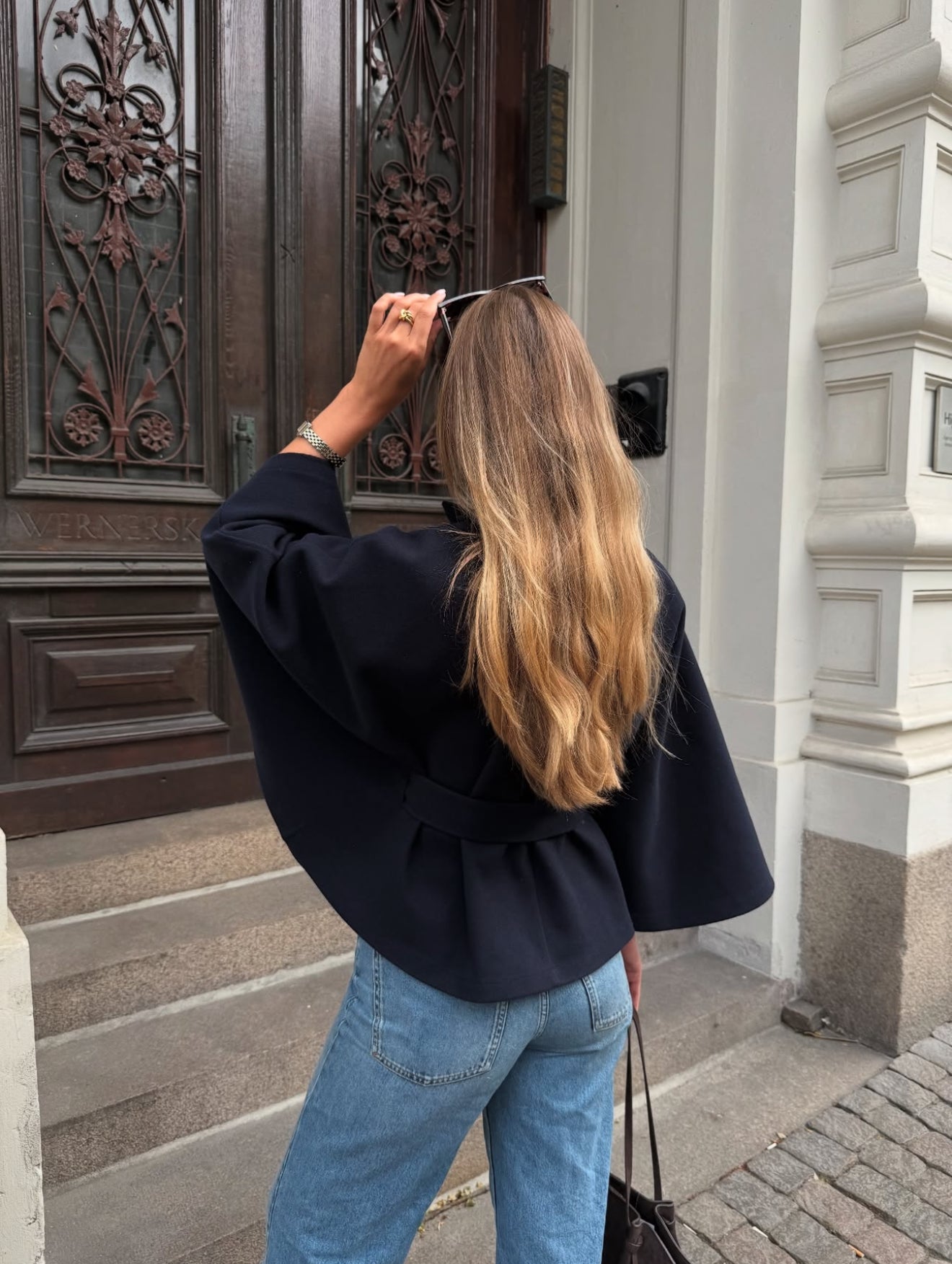 Clara | Elegant Women’s Jacket with High Neck & Belt