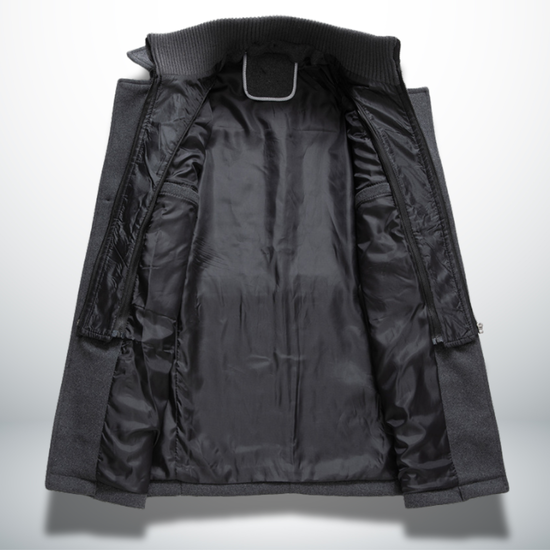 Matteo | Warm Men’s Coat with Refined Texture