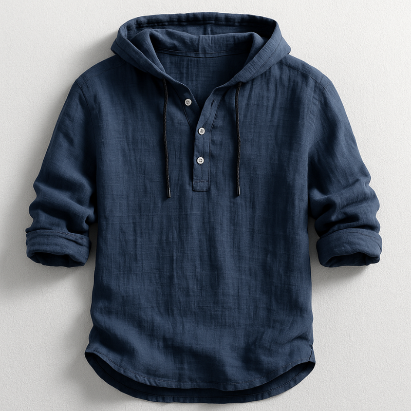 Mael | Elegant Long-Sleeve Shirt with Modern Hoodie