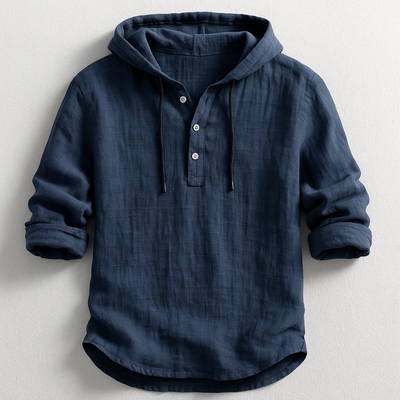 Mael | Elegant Long-Sleeve Shirt with Modern Hoodie