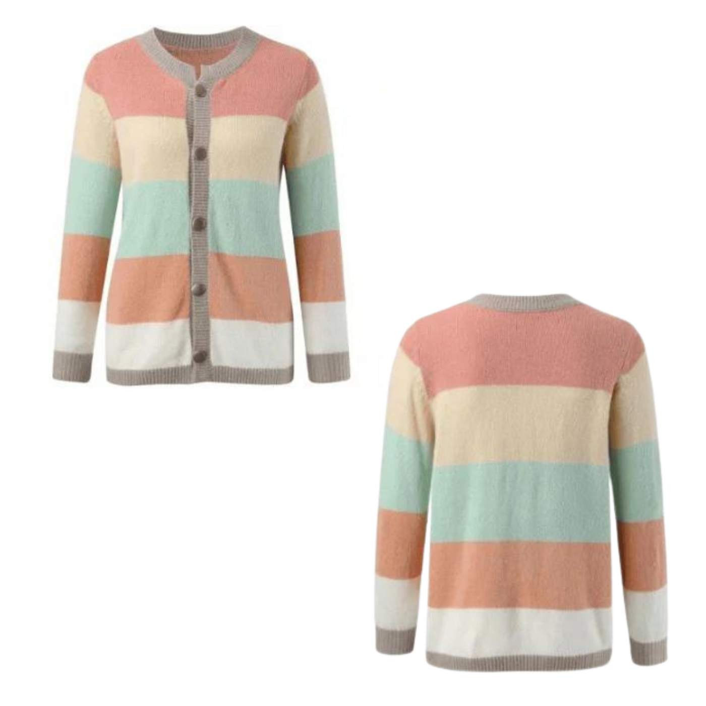 Aurora | Soft Cardigan with Colorful Stripes