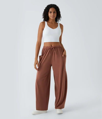Serena | Wide Women’s Pants with Elastic and Modern Fit