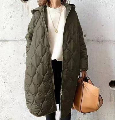 Elodie | Warm Quilted Women’s Coat with Hood