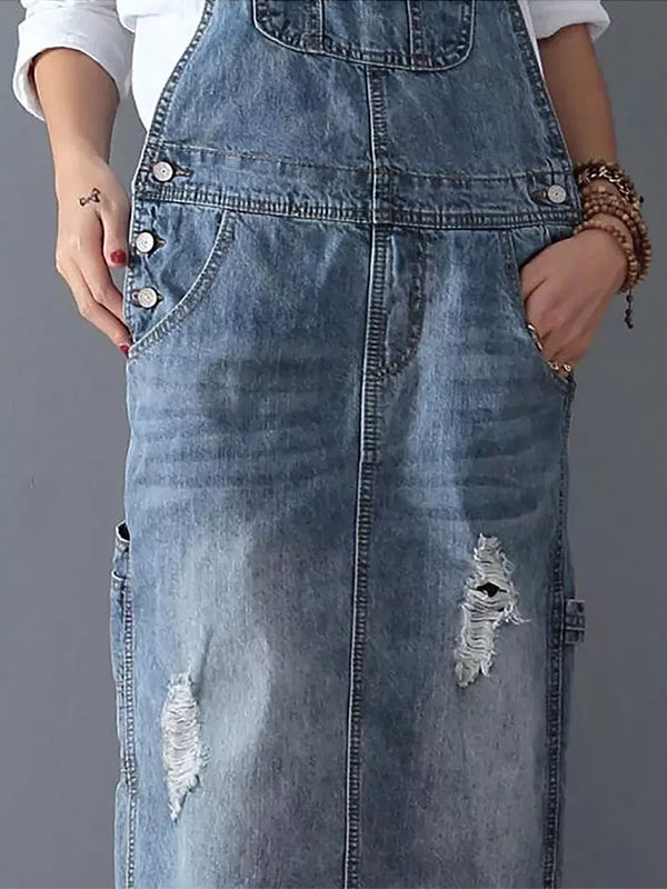 Lila | Denim Overall Dress in Casual Style