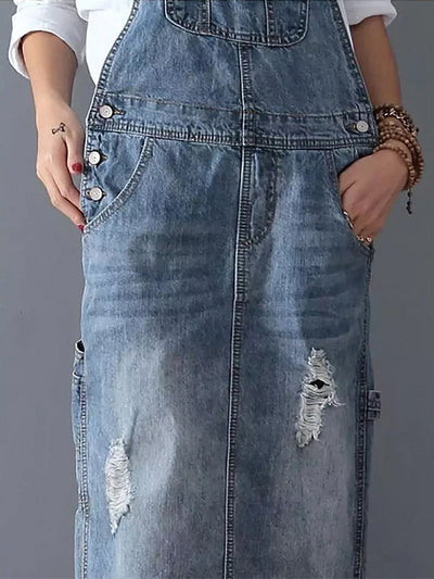 Lila | Denim Overall Dress in Casual Style