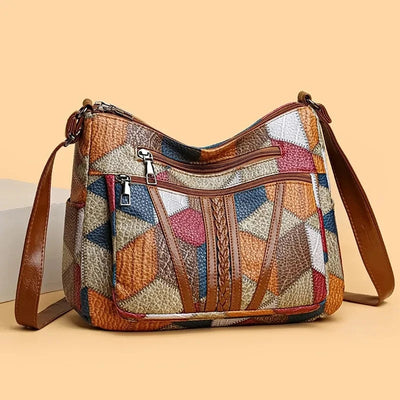 CELINA | Patchwork Bag in Vegan Leather