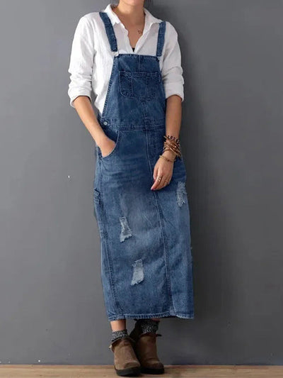 Lila | Denim Overall Dress in Casual Style