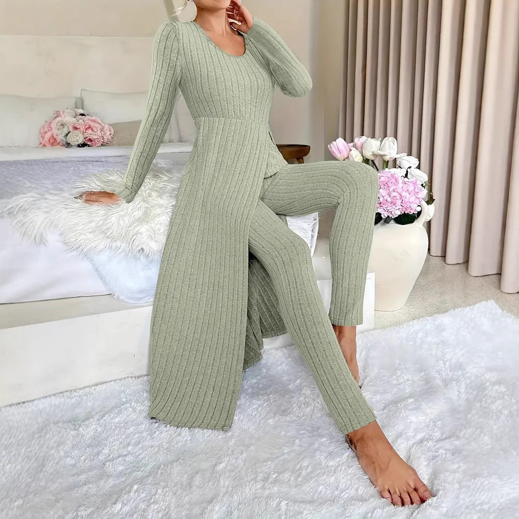 Maya | Elegant Ribbed Two-Piece Set for Women