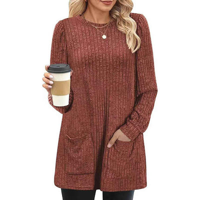 Maya | Classic Long Sleeve Tunic with Practical Pockets