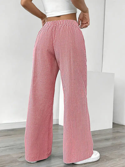 CELESTE | Elegant Striped Pants with Functional Pockets