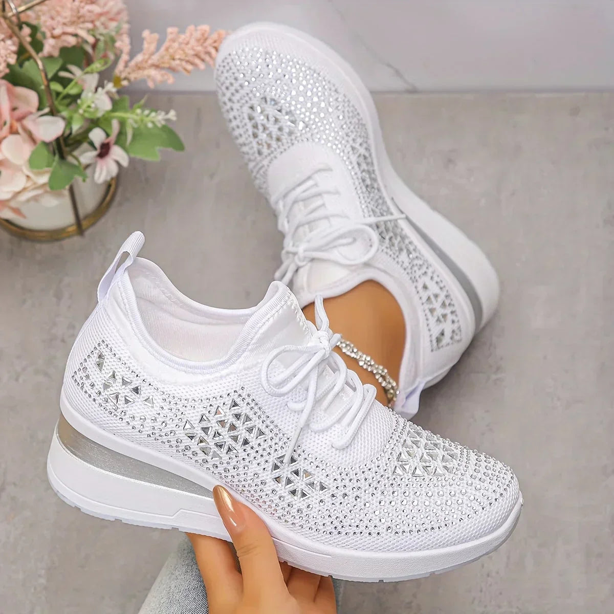 ISADORA | Orthopedic Sneakers with Rhinestone Details