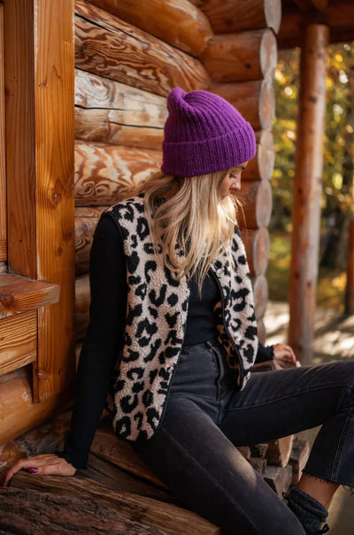 Mia | Chic Leopard Print Knit Vest for Women