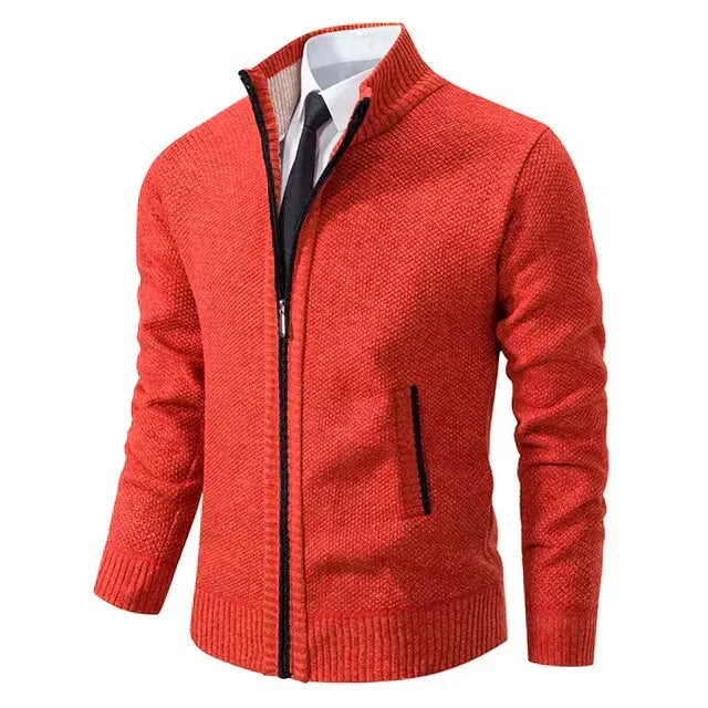 Markus | Zip-Up Sweater for Men in Knit Look