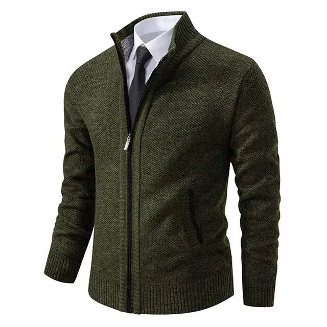Markus | Zip-Up Sweater for Men in Knit Look