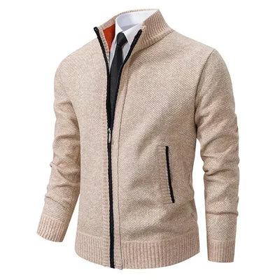 Markus | Zip-Up Sweater for Men in Knit Look