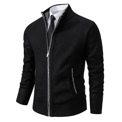 Markus | Zip-Up Sweater for Men in Knit Look