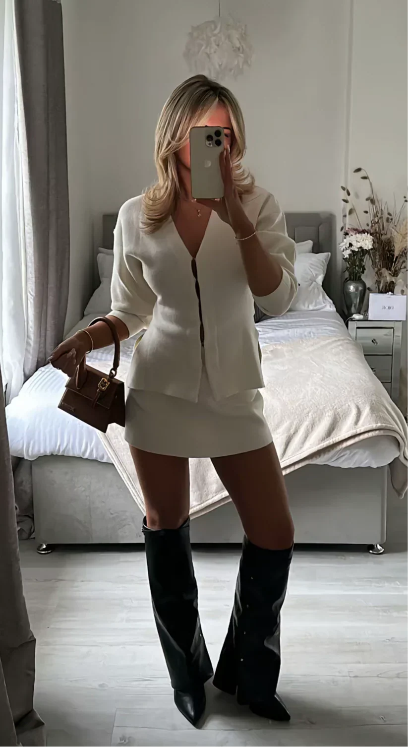 Maya | Trendy Women’s Knit Set with Fine Rib Detail