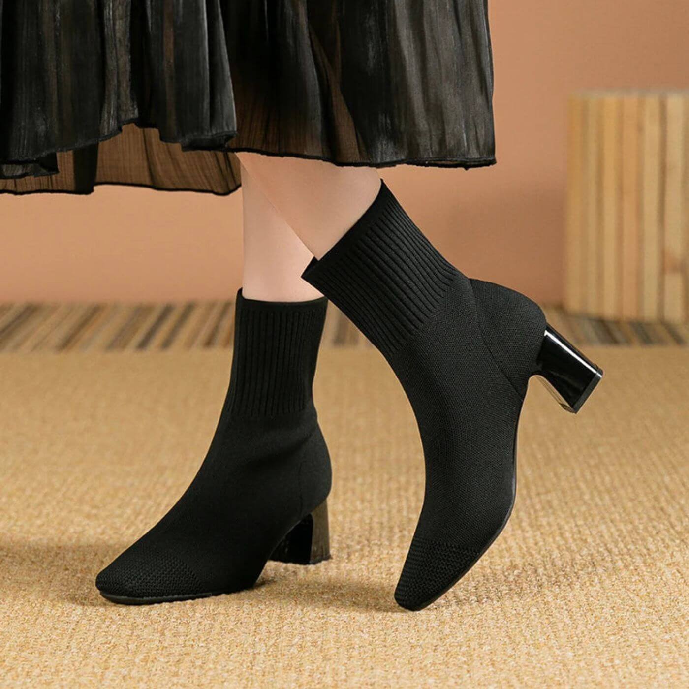 Elena | Fine Knit Women’s Ankle Boots with Style