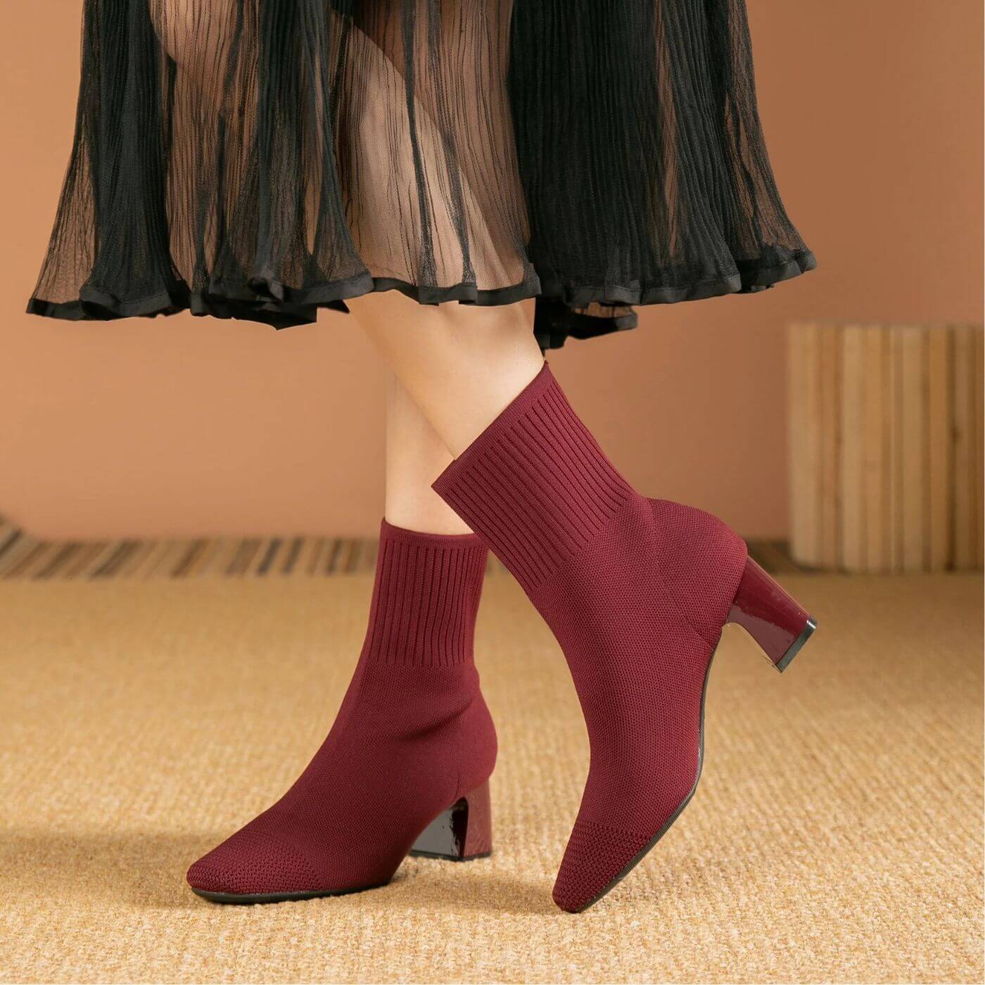 Elena | Fine Knit Women’s Ankle Boots with Style