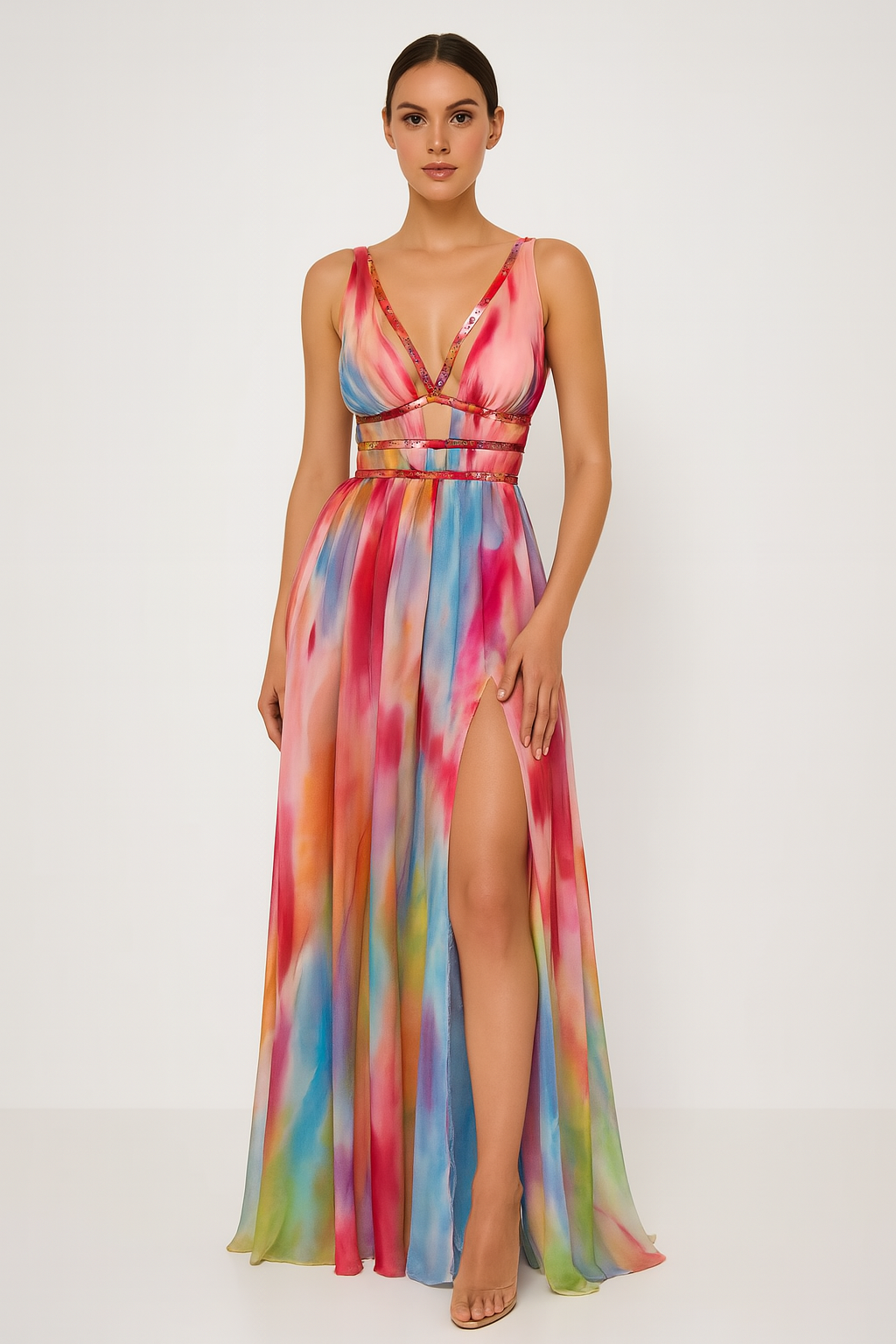 LYRA | Painted Maxi Dress with Artistic Flair
