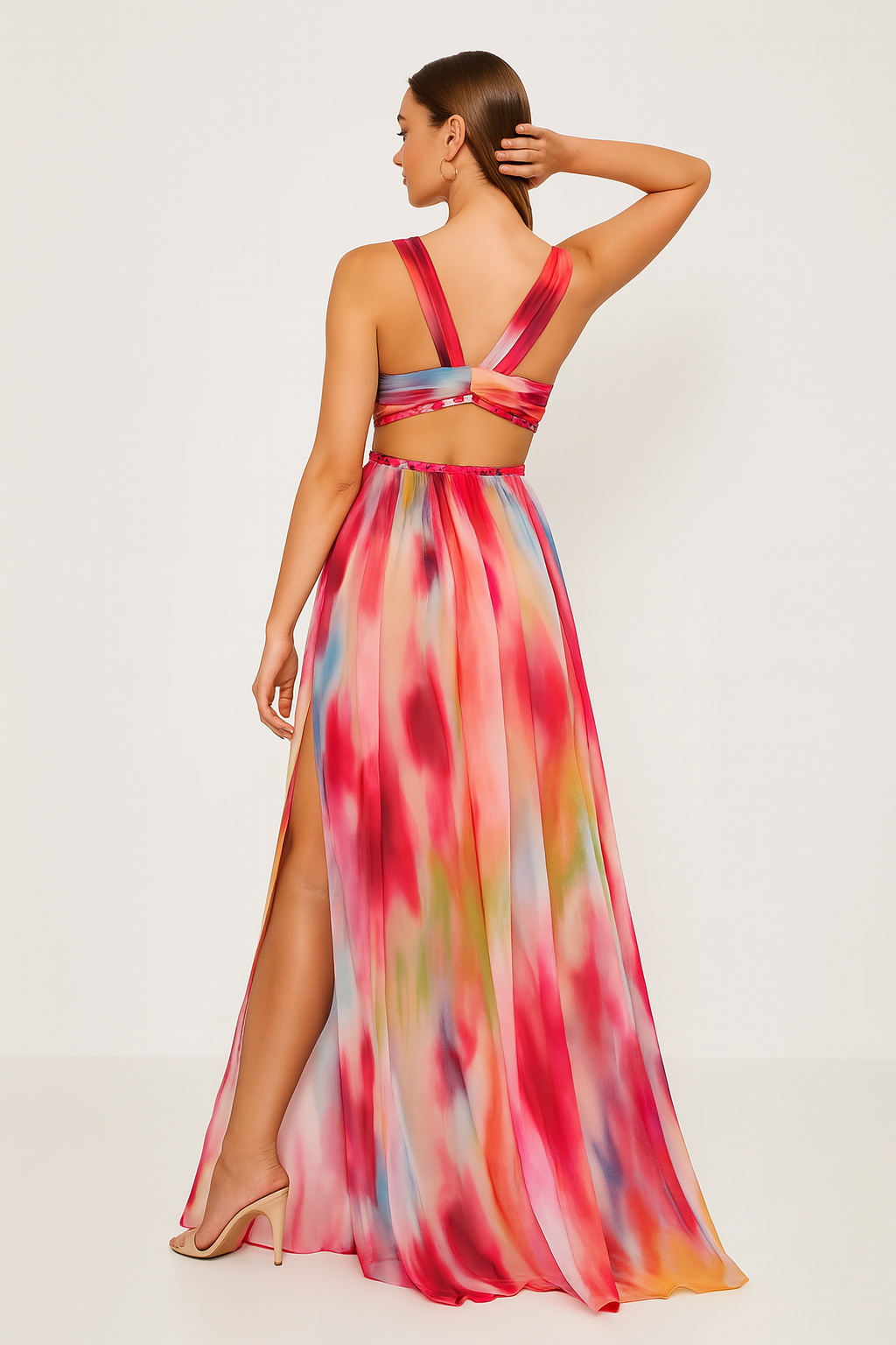LYRA | Painted Maxi Dress with Artistic Flair