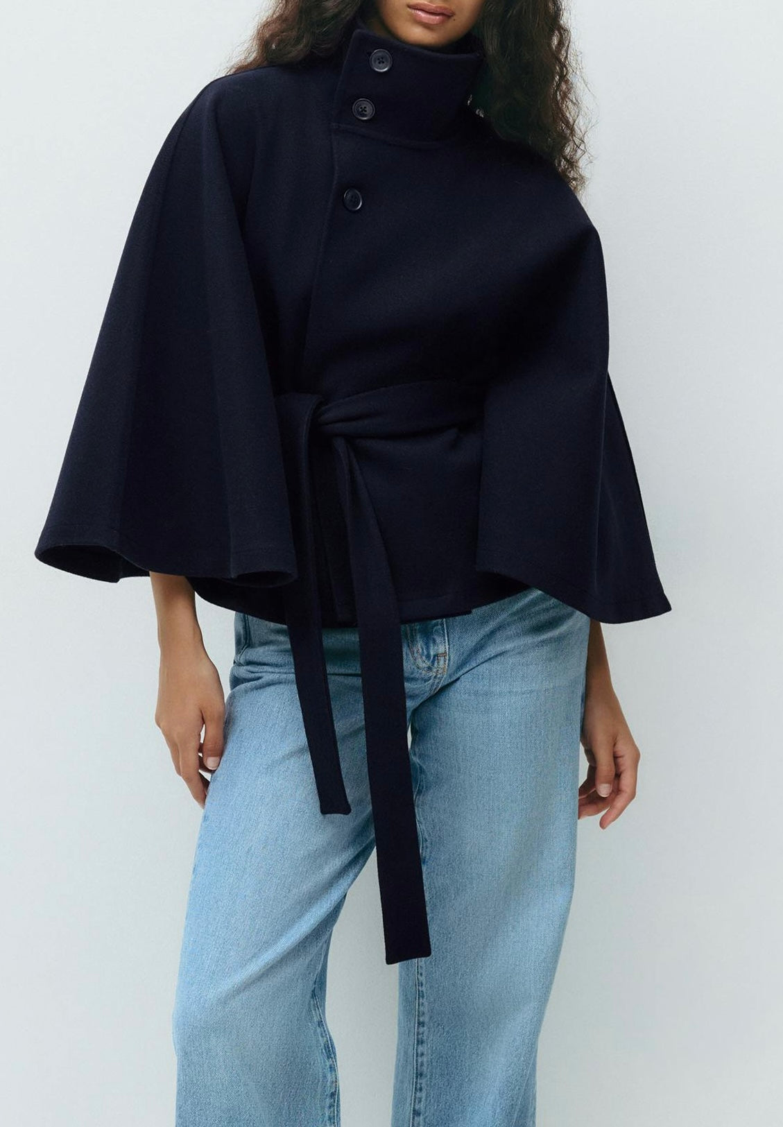 Clara | Elegant Women’s Jacket with High Neck & Belt