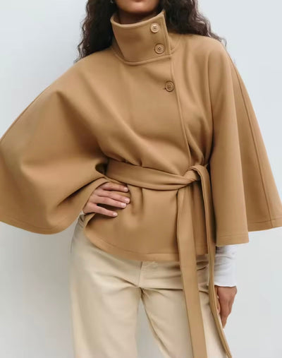 Clara | Elegant Women’s Jacket with High Neck & Belt