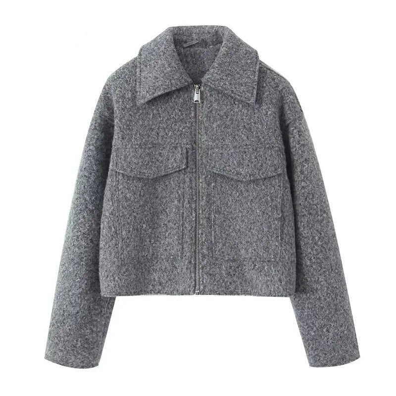 Lena | Trendy Cropped Jacket for Women – Casual Style