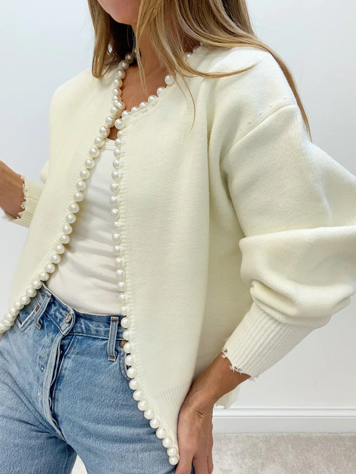 Clara | Stylish Pearl Cardigan for Women’s Everyday Wear